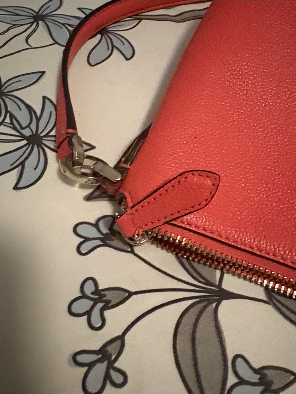 kate spade Coral-Red Leather Crossbody Bag - Picture 5 of 5